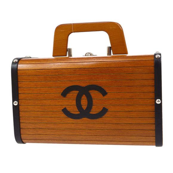 CHANEL 1996 Brown Wooden Vanity Handbag Box 84437 - Picture 3 of 11